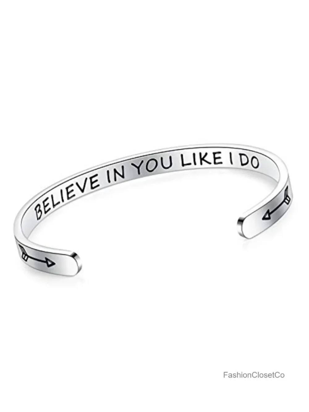 Inspirational Cuff Bracelet Gift Box Stainless Steel